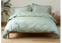 Постельное белье сатин Premium Lotus Home - Dakota Modern Menthol (Турция), евро